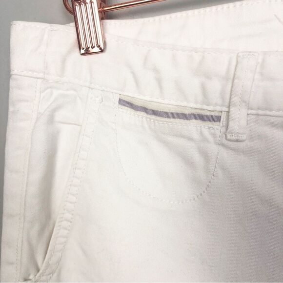 CHINO BY ANTHROPOLOGIE | White Relaxed Pants Floral Embroidery Women’s Size 27 - Picture 6 of 12